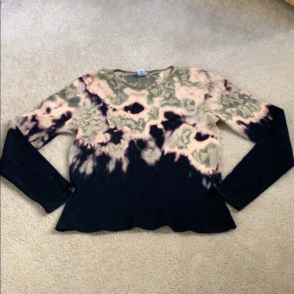 Candy Did It! VTG Gap Reverse Tye Dye Long Sleeve Tee Shirt Sz M - Picture 7 of 11